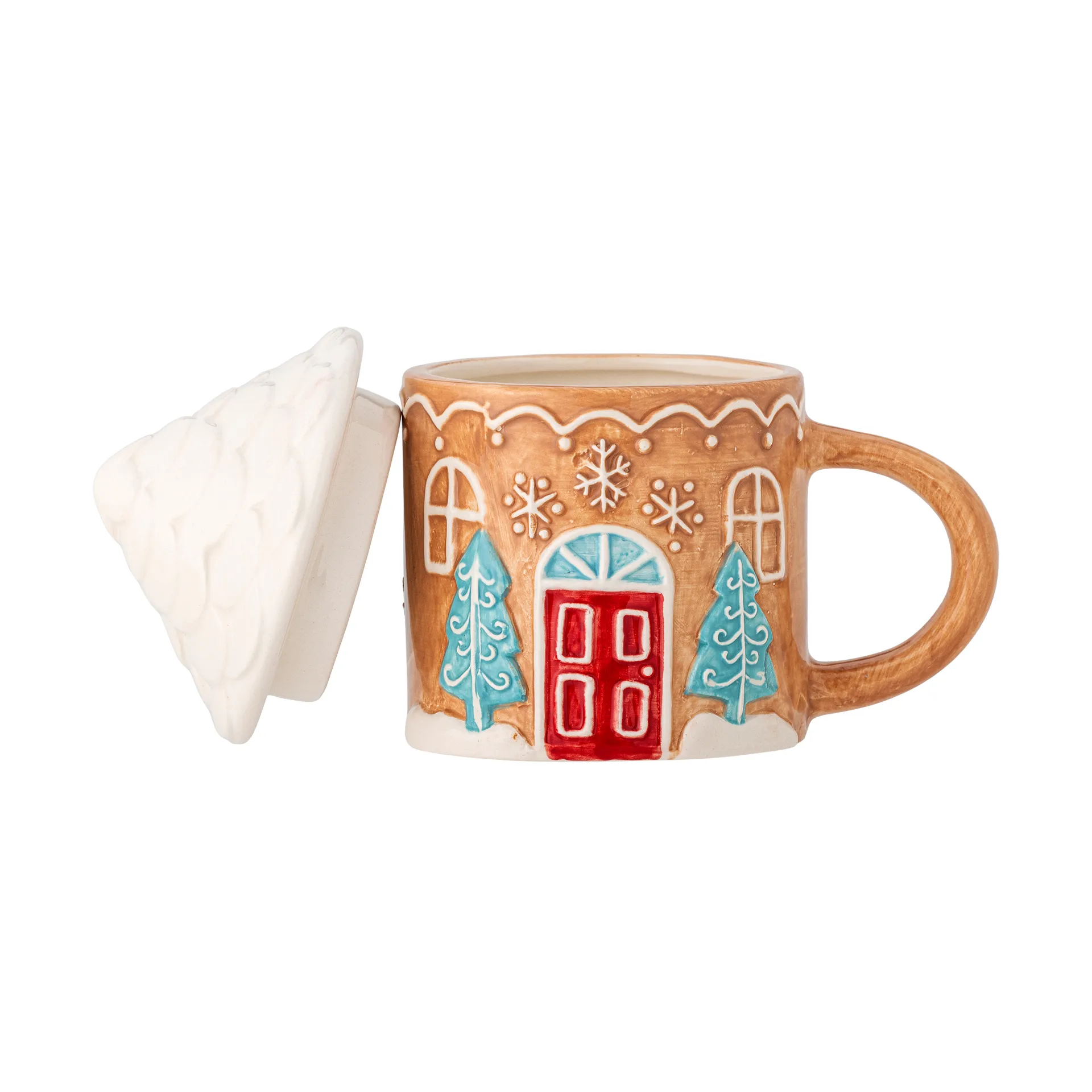 Mug Ginnie 29 cl, Brun-blanc Bloomingville