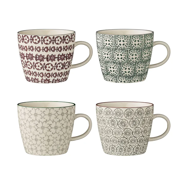 Mug Karine 4 pièces Ø 9,5 cm - Bloomingville