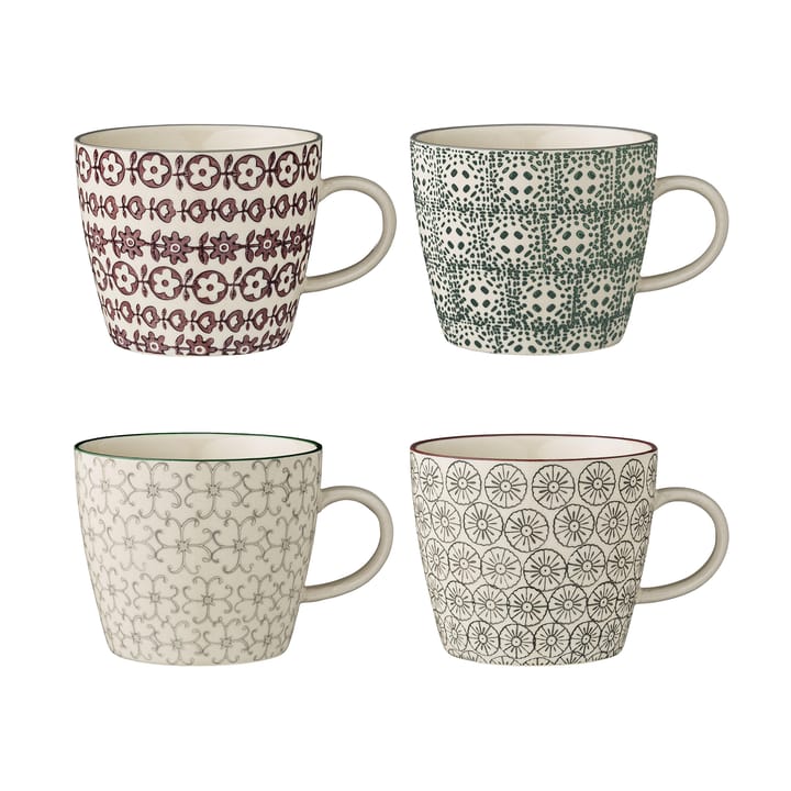 Mug Karine lot de 4 Ø 9,5 cm - undefined - Bloomingville