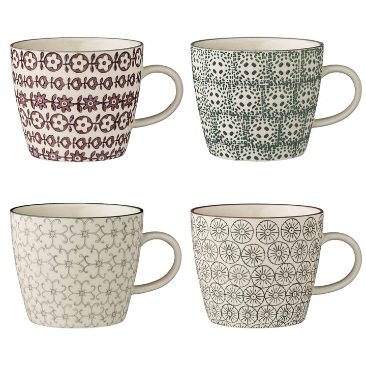 Mug Karine lot de 4 - Ø 9,5 cm - Bloomingville