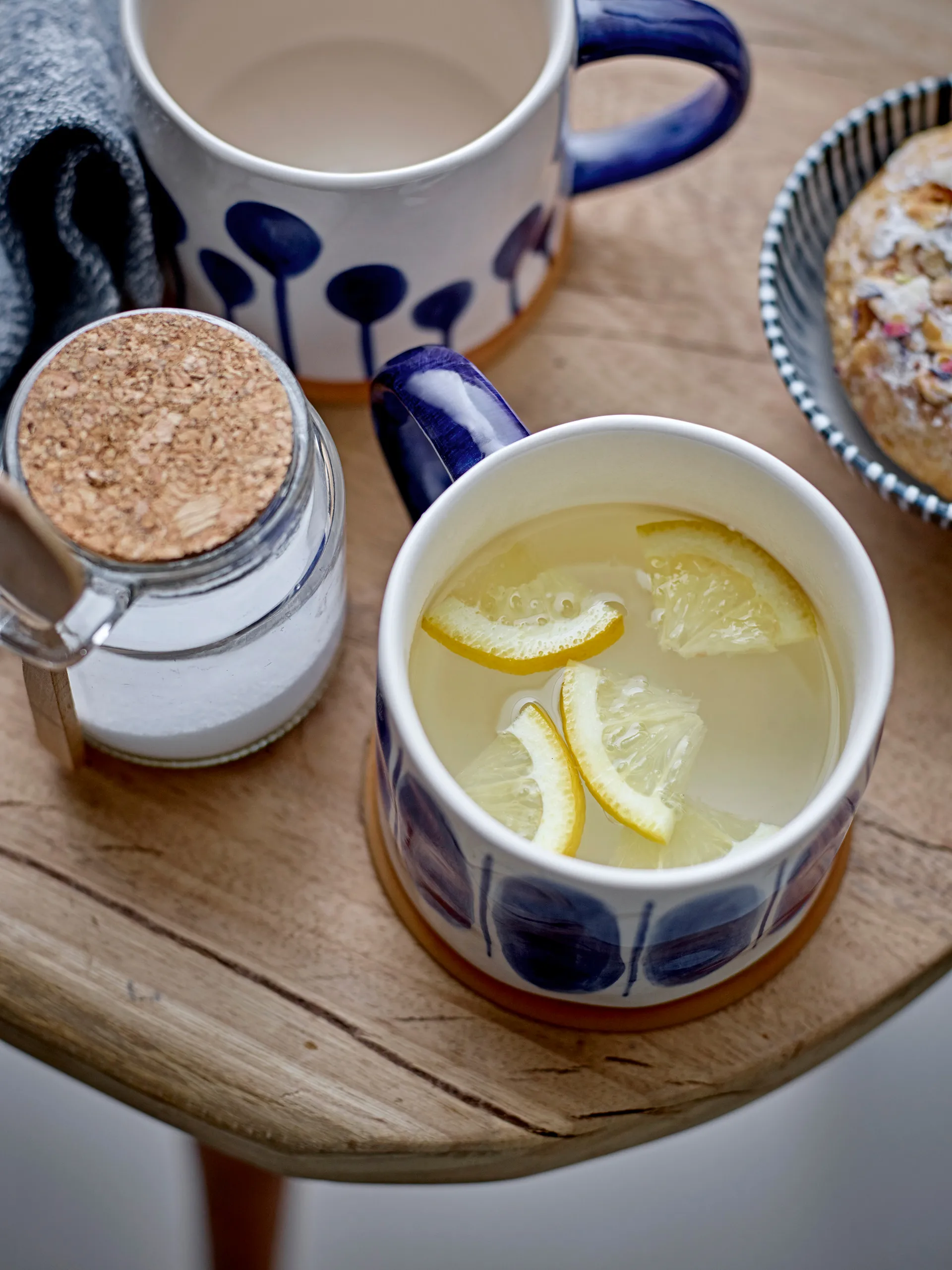 Mug Linora 45 cl, pack de 3, Bleu Bloomingville