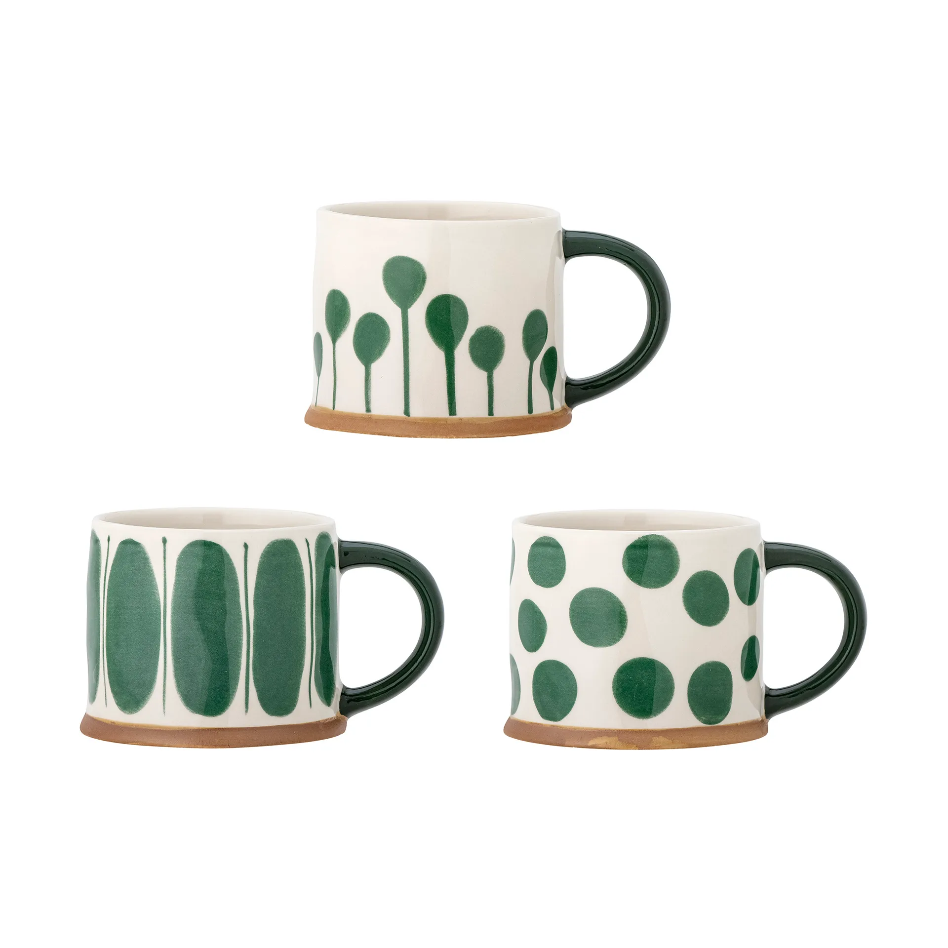 Mug Linora 45 cl, pack de 3, Vert Bloomingville