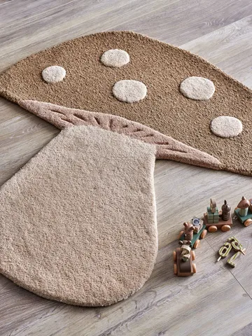 Mushroom tapis - Brun, laine - Bloomingville