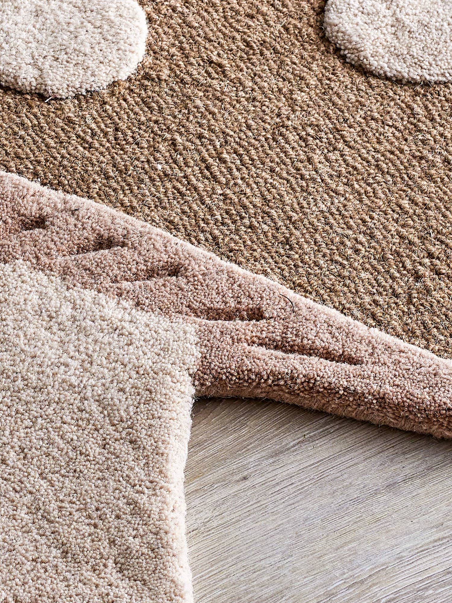 Mushroom tapis, Brun, laine Bloomingville