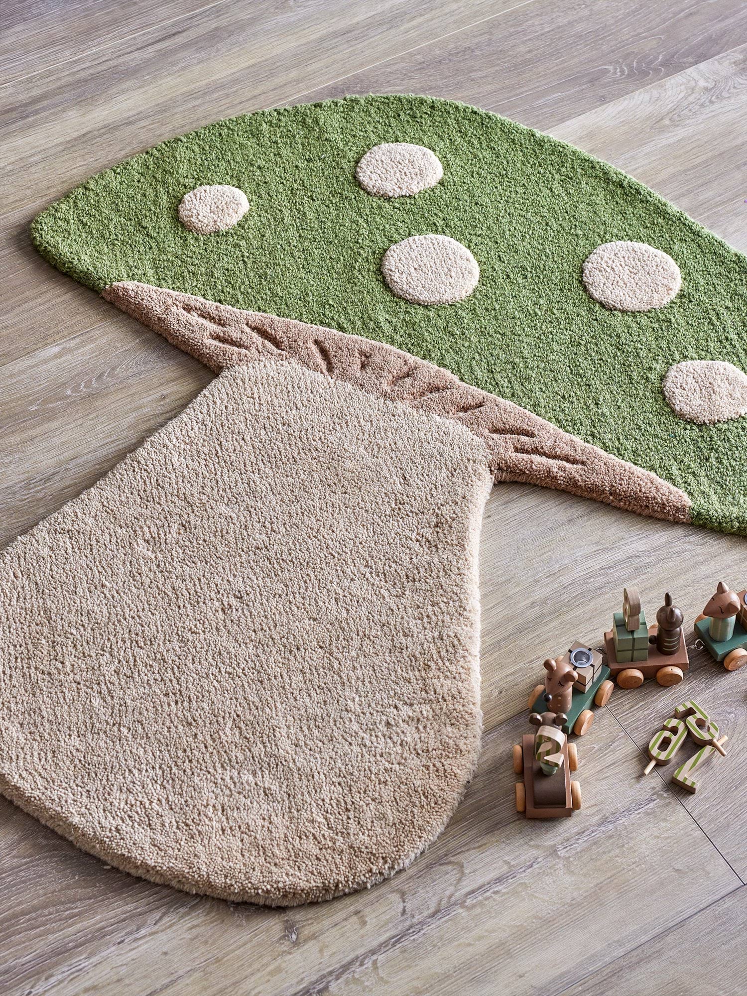 Mushroom tapis, Vert, laine Bloomingville