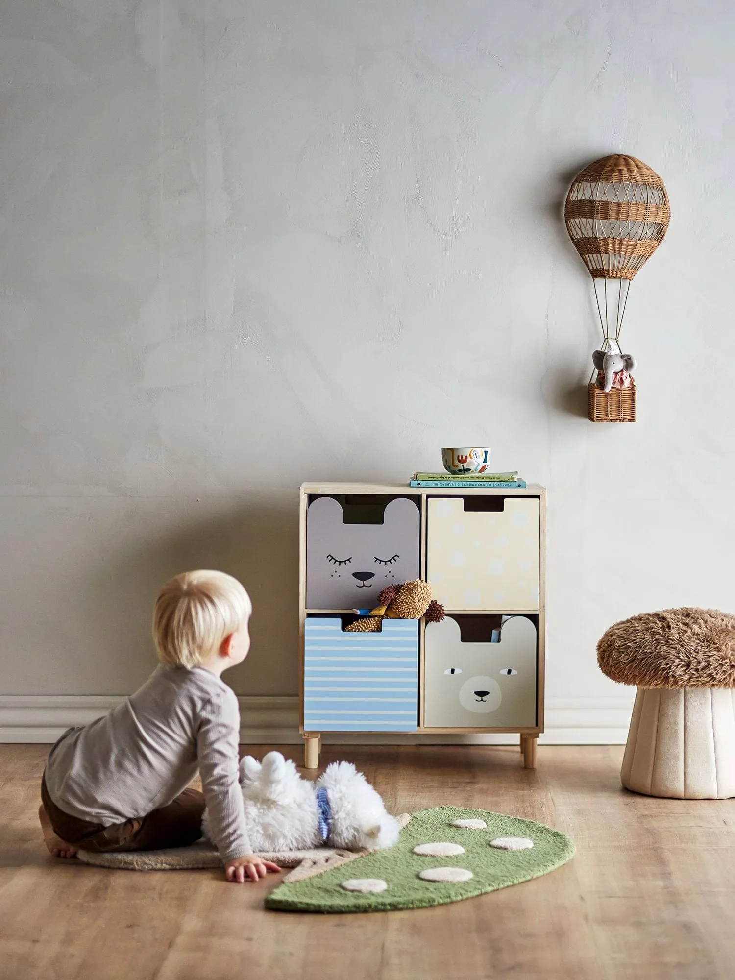 Mushroom tapis, Vert, laine Bloomingville