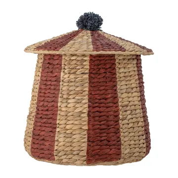 Panier avec couvercle Birsen Ø40 cm - Naturel-rouge - Bloomingville