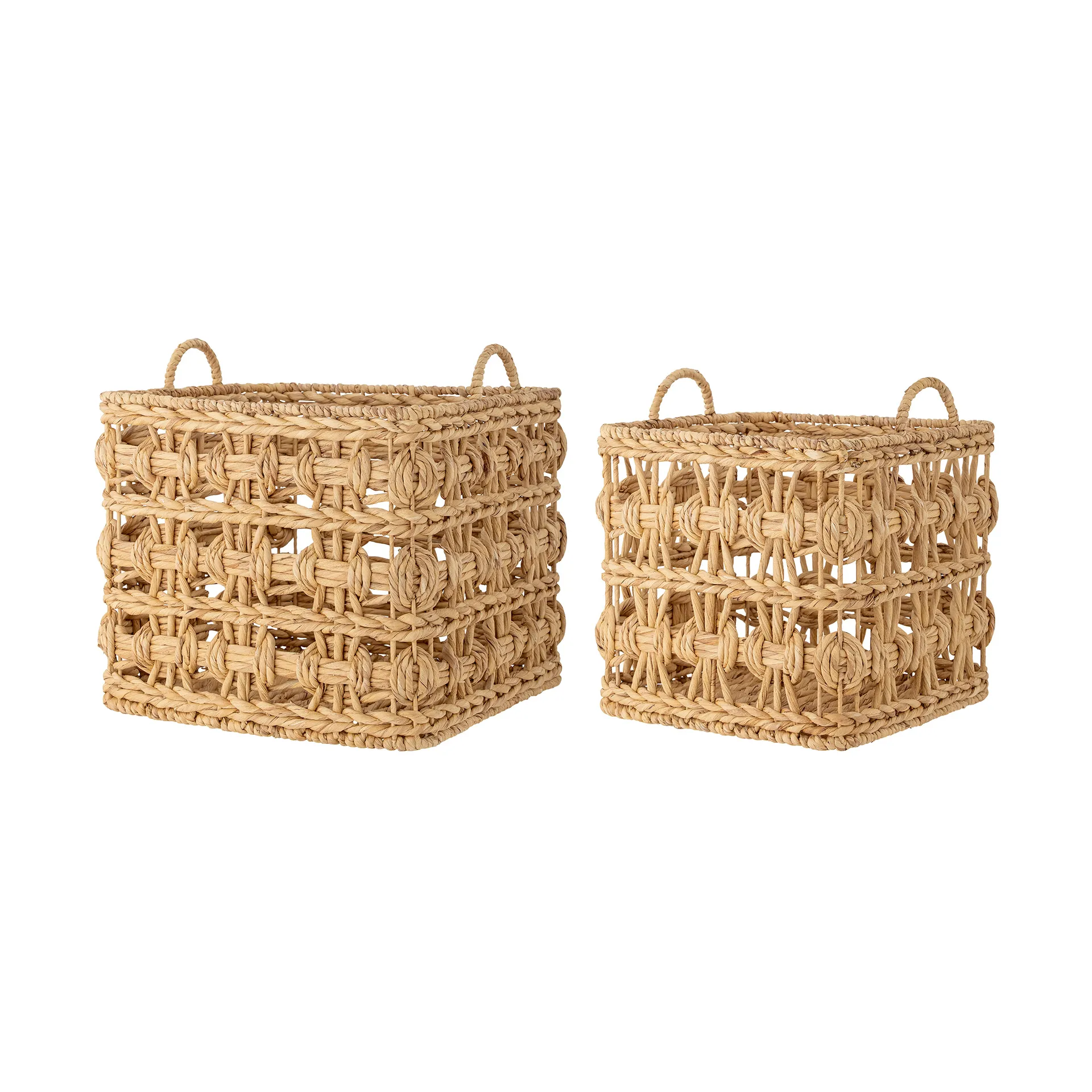 Panier de rangement à poignées Marnie 2 pièces, Jacinthe d’eau Bloomingville