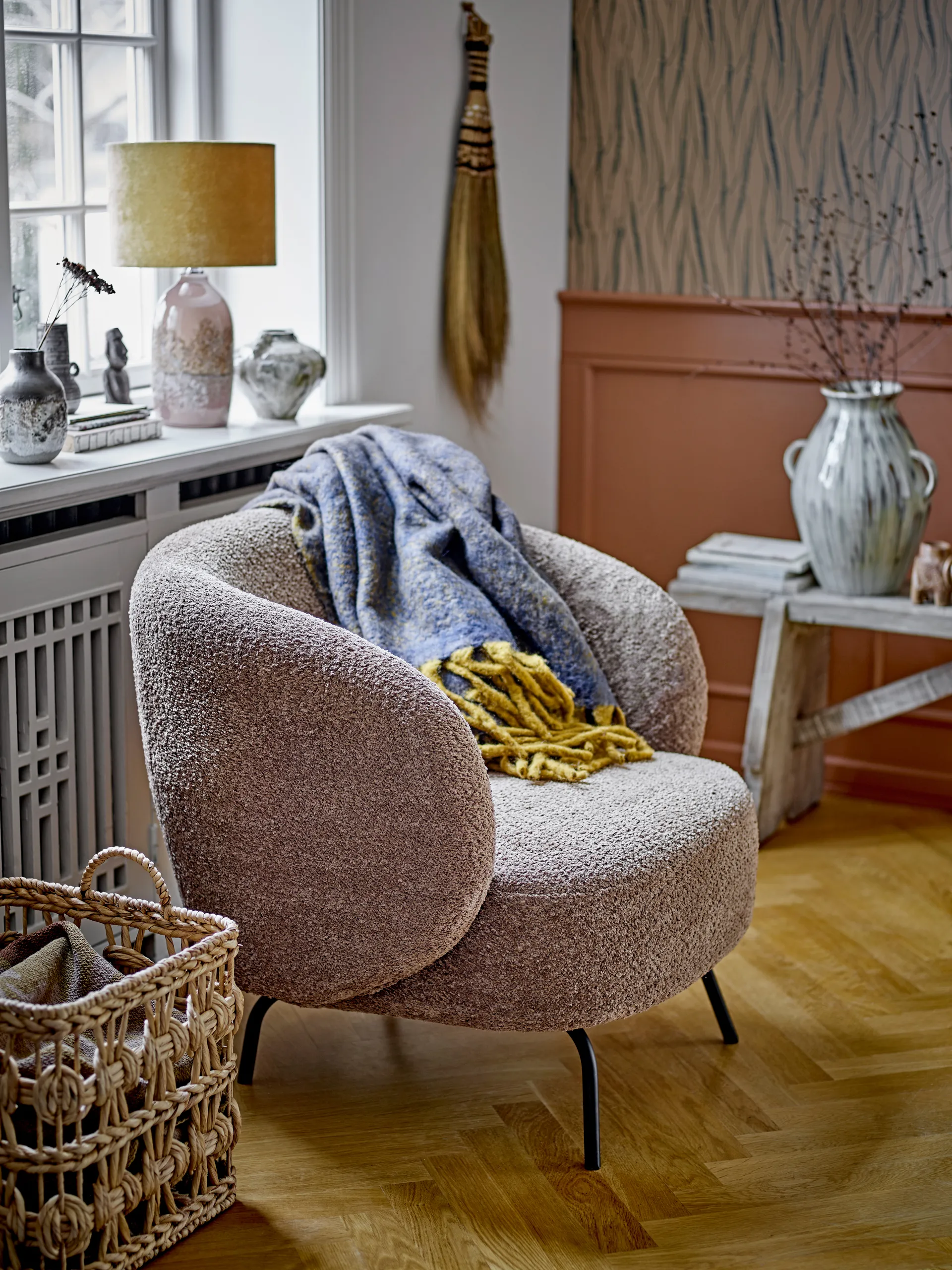 Panier de rangement à poignées Marnie 2 pièces, Jacinthe d’eau Bloomingville