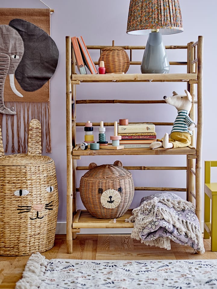Panier de rangement avec couvercle Rosette Ø18 cm, Marron Bloomingville
