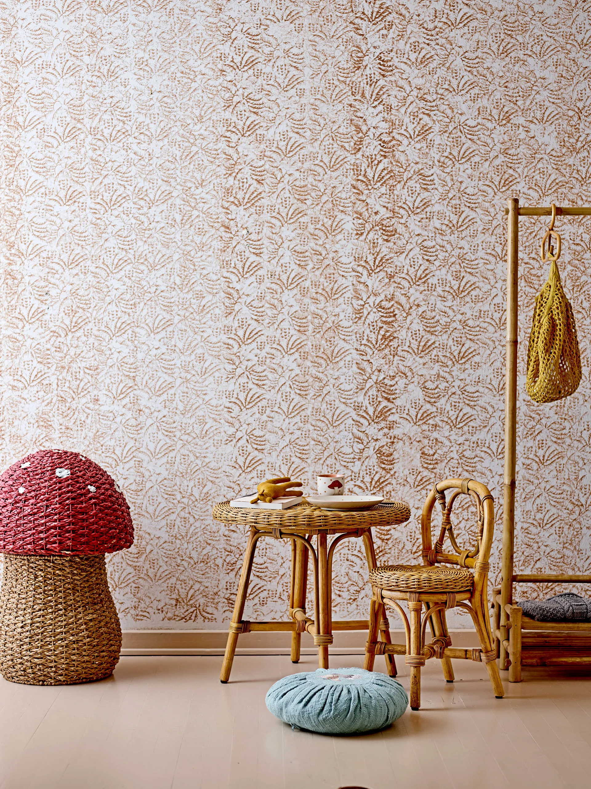 Panier de rangement Corintha avec couvercle Ø43x61 cm, Rouge Bloomingville