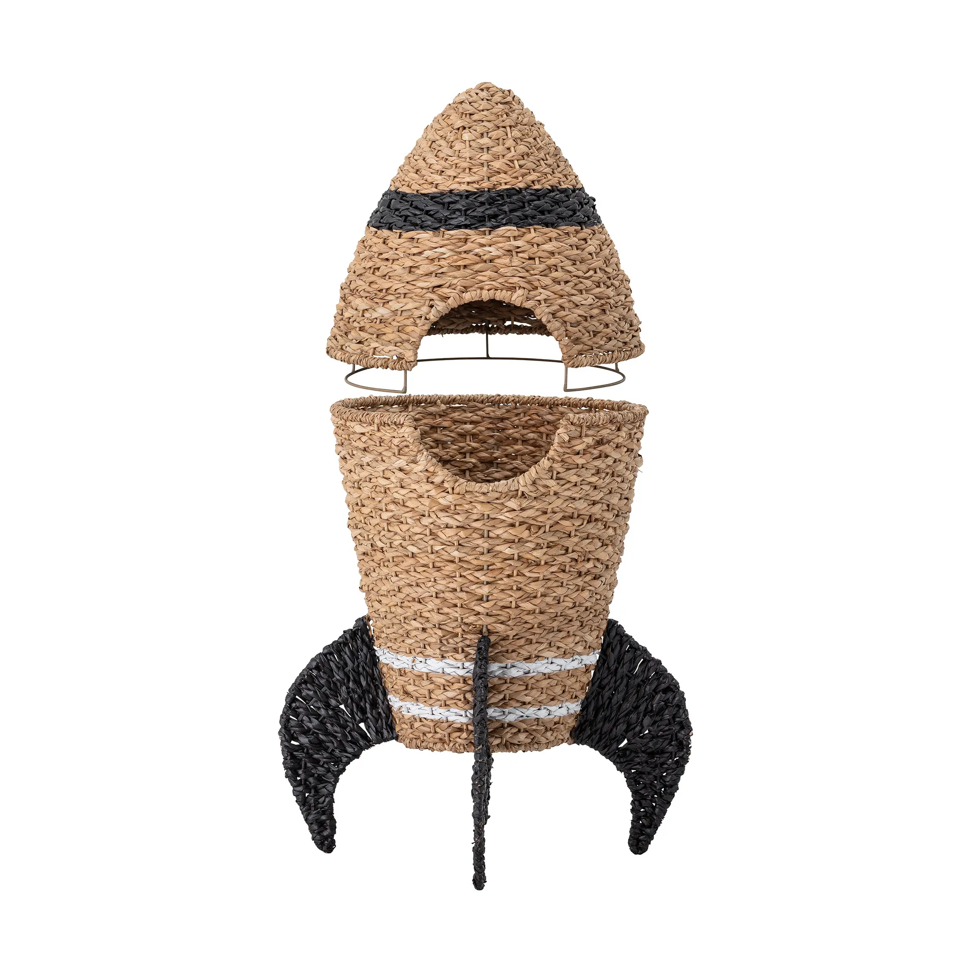 Panier de rangement Cosmina avec couvercle Ø40x68,5 cm, Nature Bloomingville