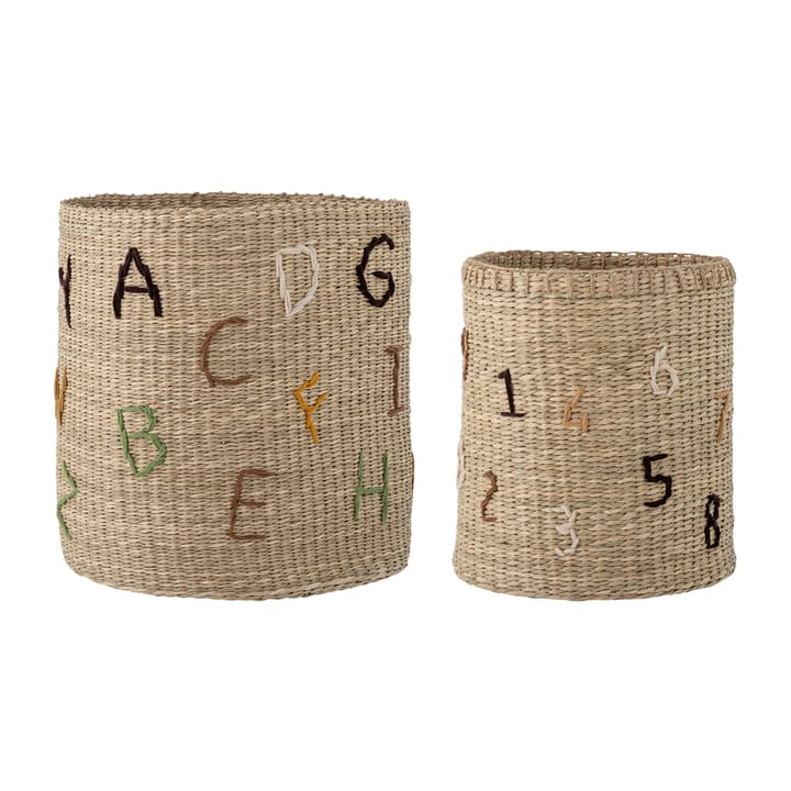Panier de rangement Dinne 2 pièces, Alphabet Bloomingville