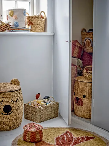 Panier de rangement Dolma avec couvercle Ø42x50 cm - Nature - Bloomingville