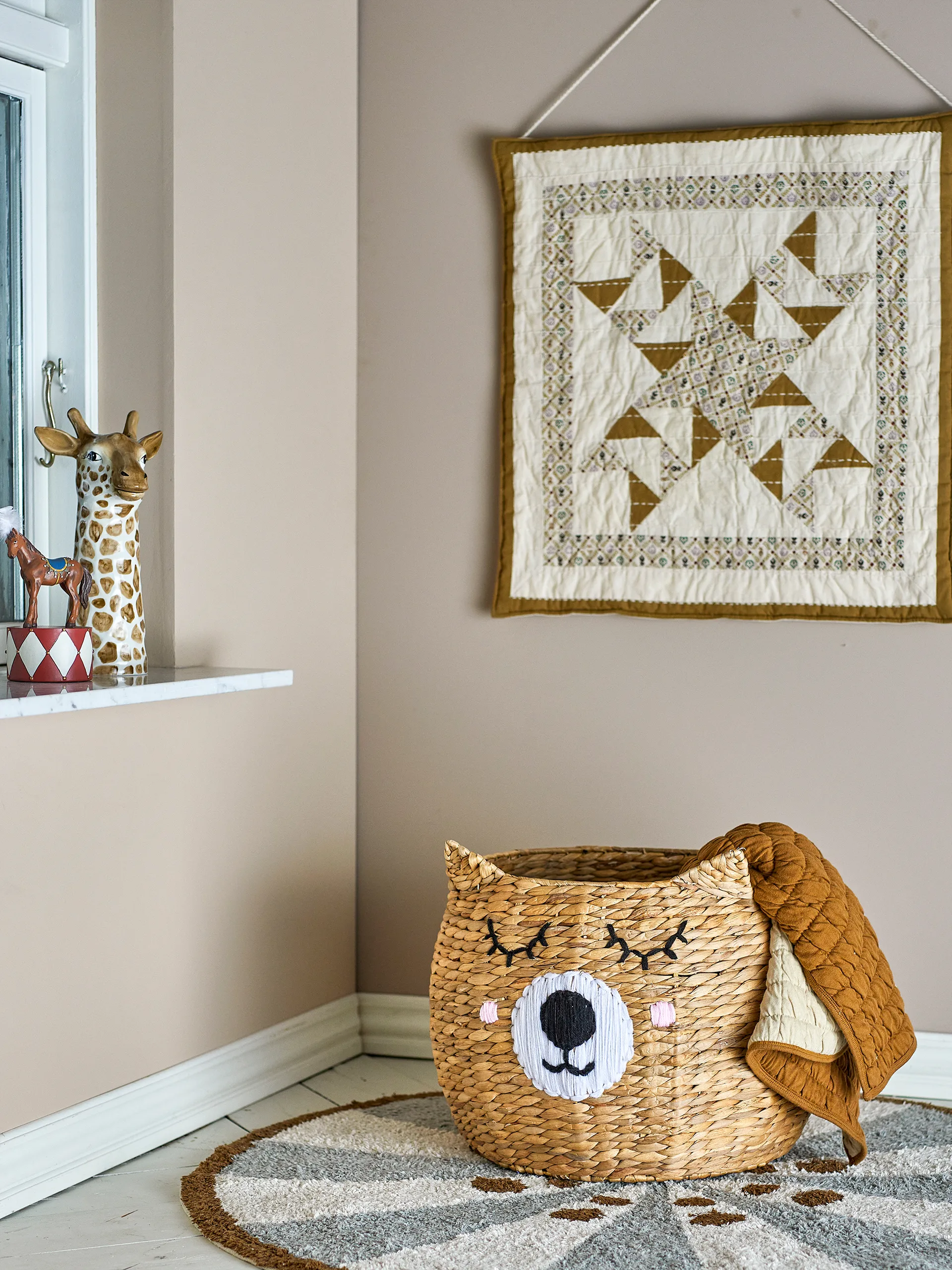 Panier de rangement Eman Ø50x40 cm, Nature Bloomingville