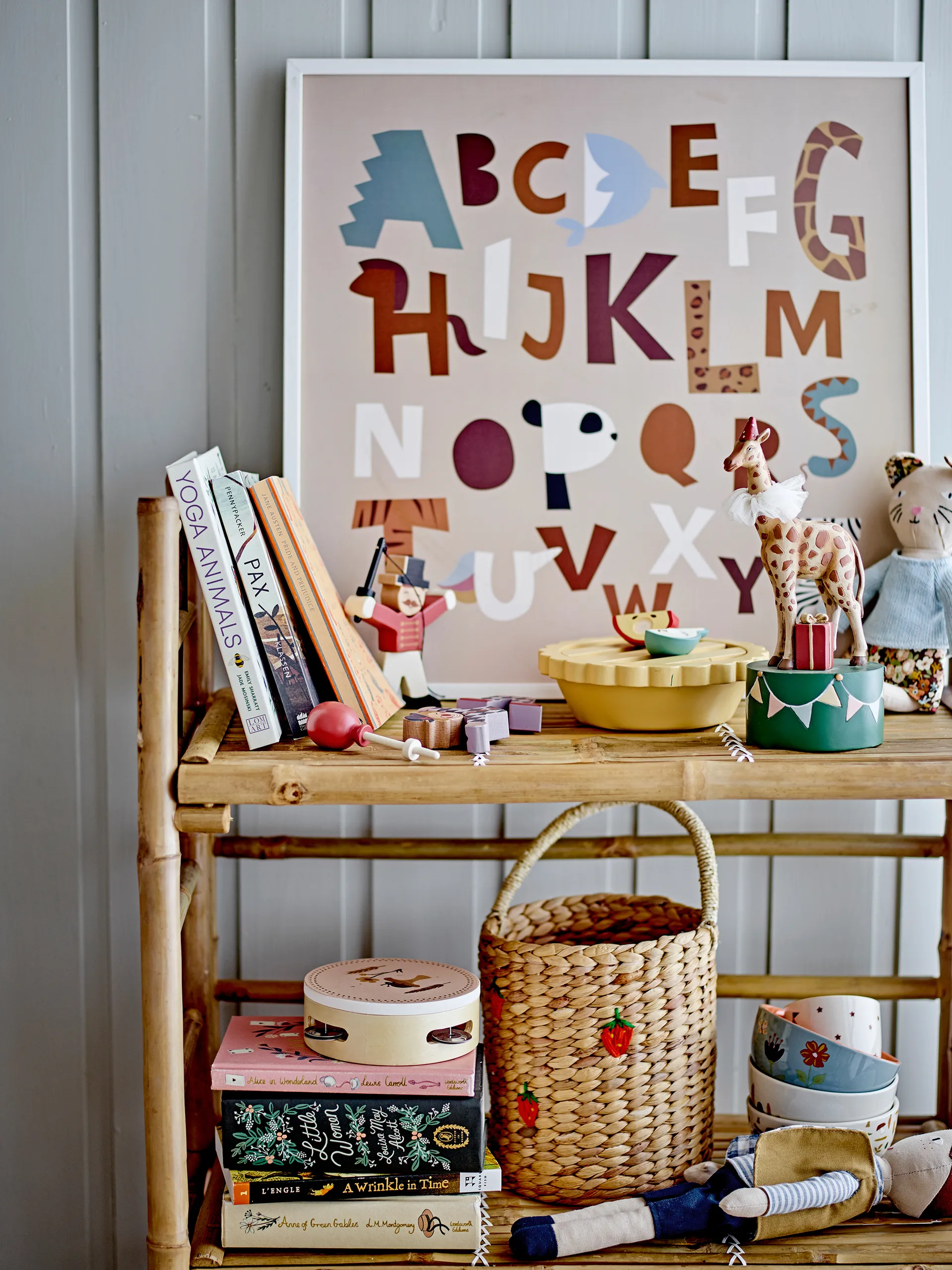 Panier de rangement Emilla 2 pièces, Fraise-champignon Bloomingville