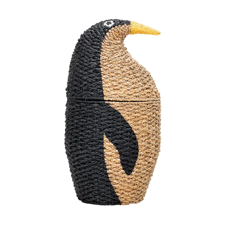 Panier de rangement Tazia avec couvercle Ø37x69 cm - Noir - Bloomingville