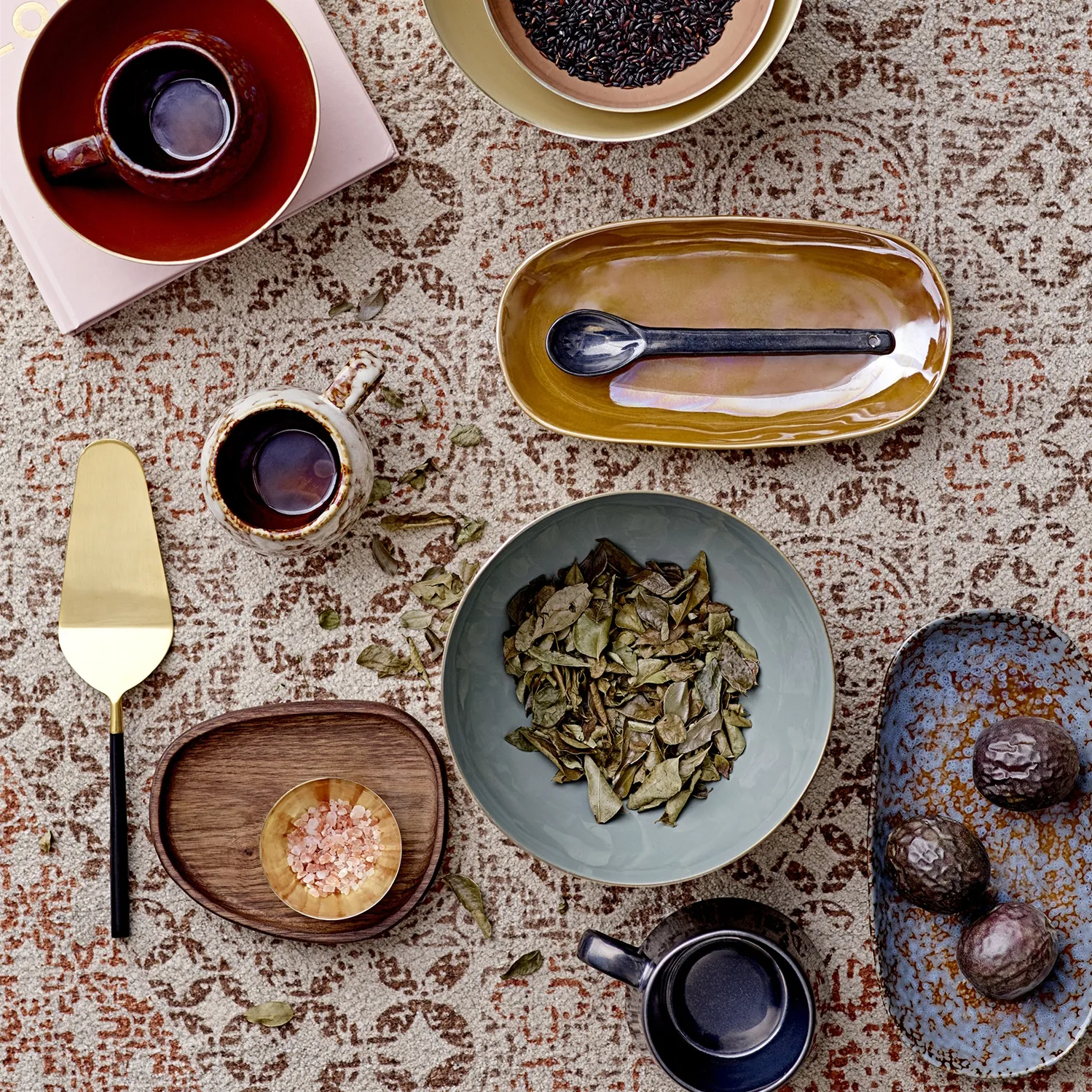 Pelle à tarte Bloomingville 28cm, Noir-doré Bloomingville