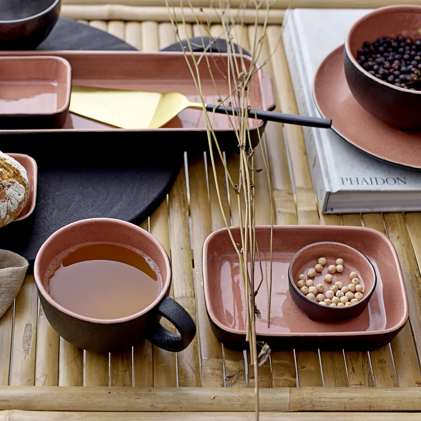 Pelle à tarte Bloomingville 28cm, Noir-doré Bloomingville