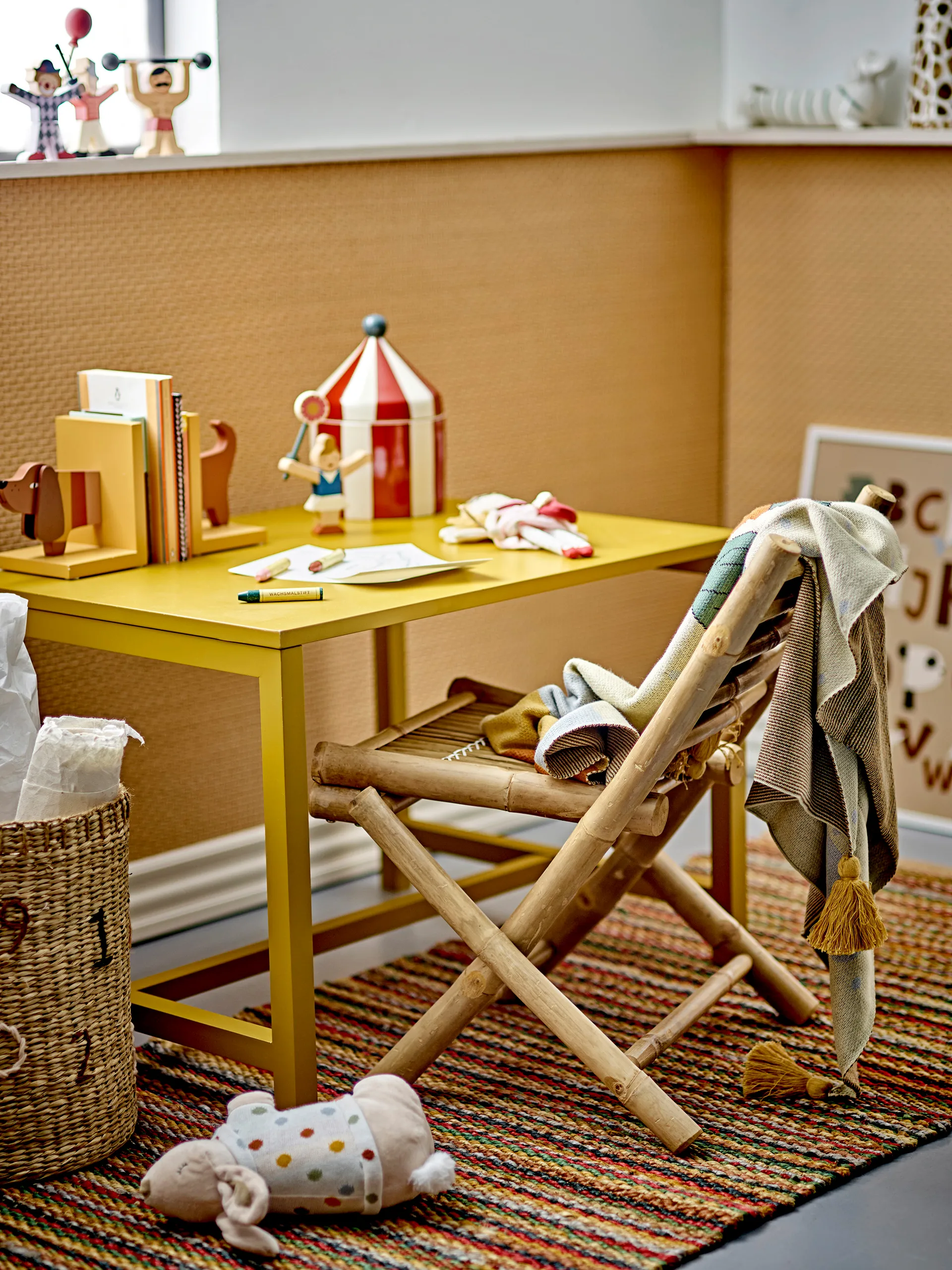 Peluche Villja 2 Pièces, White-yellow bunny Bloomingville