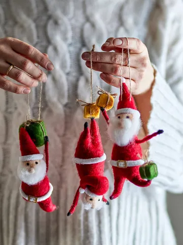 Pendentif de Noël Giles - Rouge, 3 pièces, 17 cm - Bloomingville