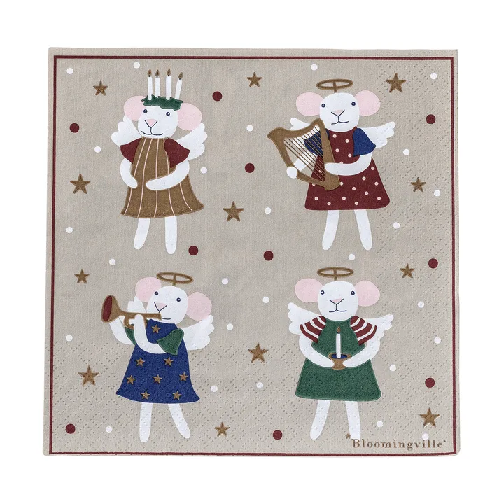 Peo pappersservett - Multicolore, 33x33 cm - Bloomingville