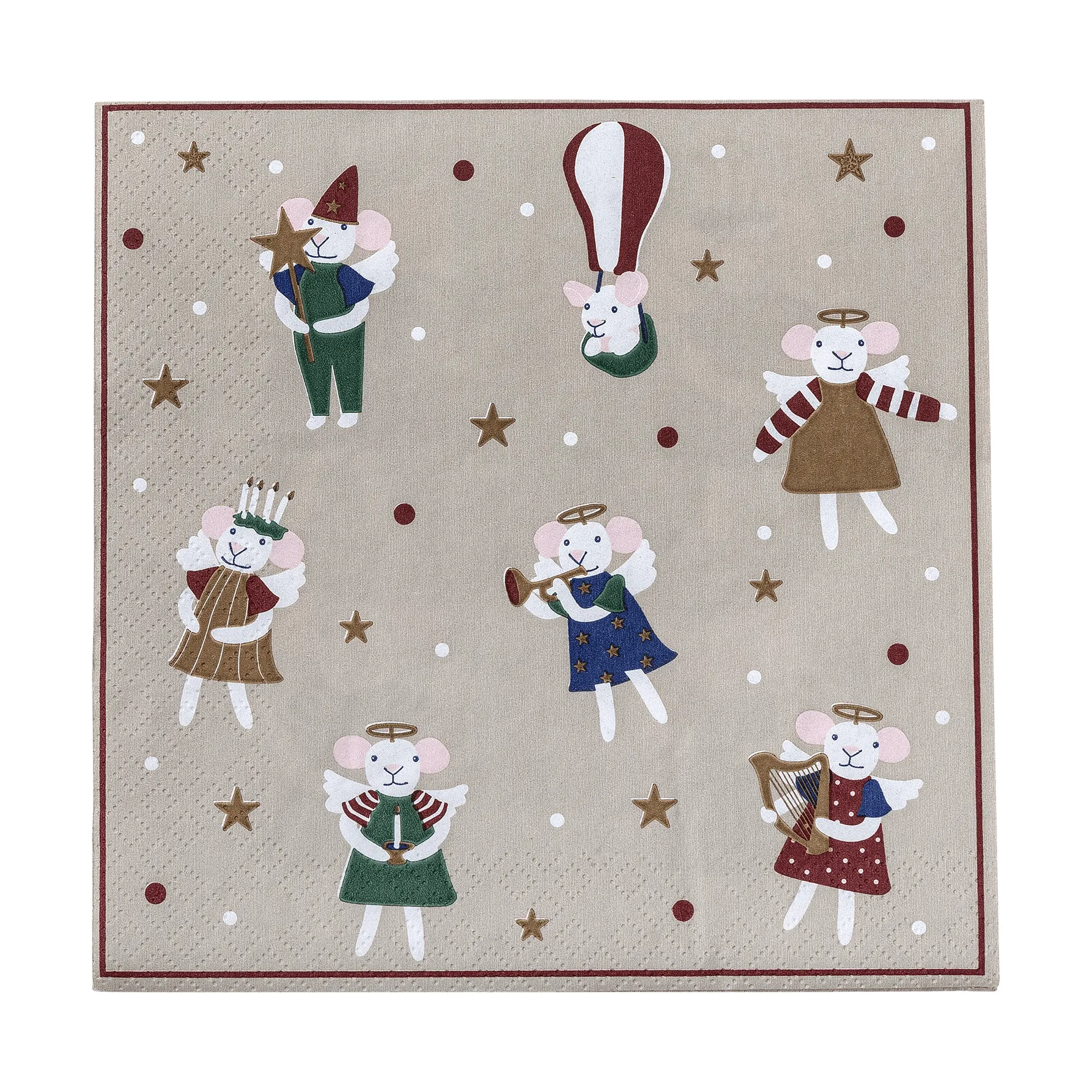 Peo serviette en papier, Multicolore, 33x33 cm Bloomingville
