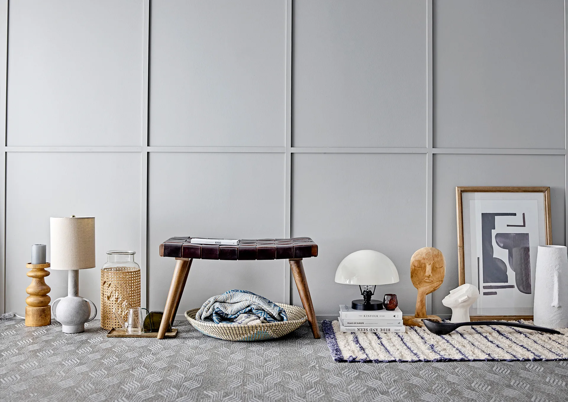 Photophore avec plateau en bois Bloomingville 6 Pièces, Multi Bloomingville