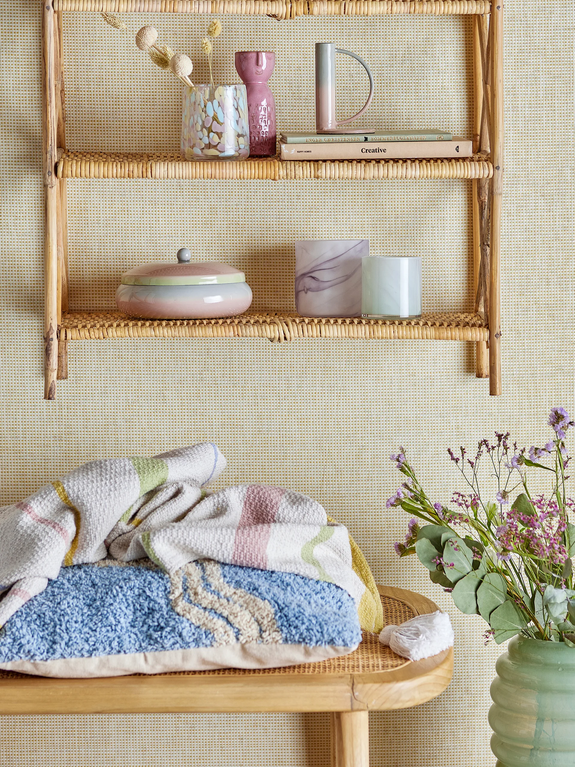 Photophore Moore Ø10x10 cm, Purple Bloomingville