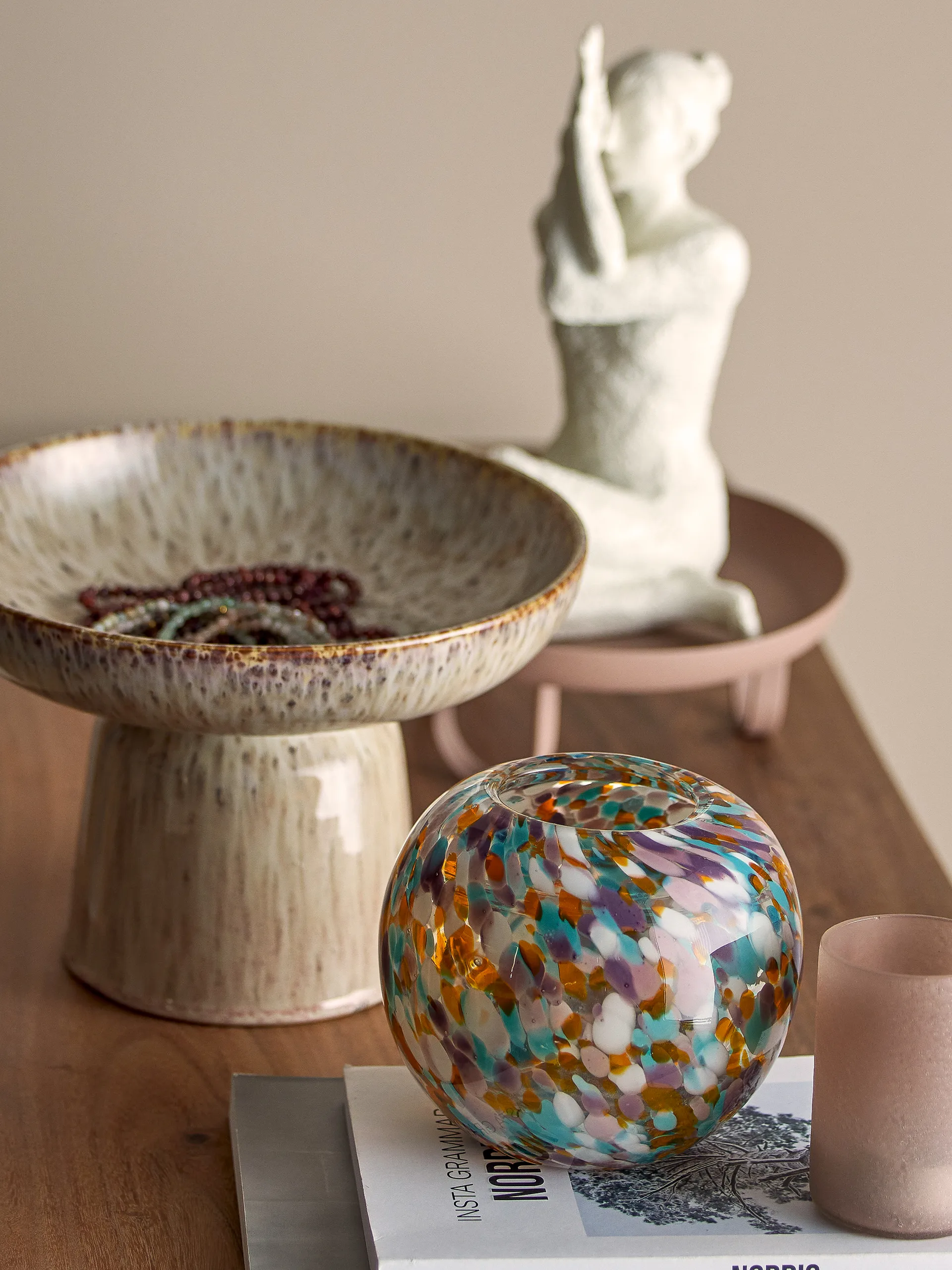 Photophore Vidia 12 cm, Orange Bloomingville