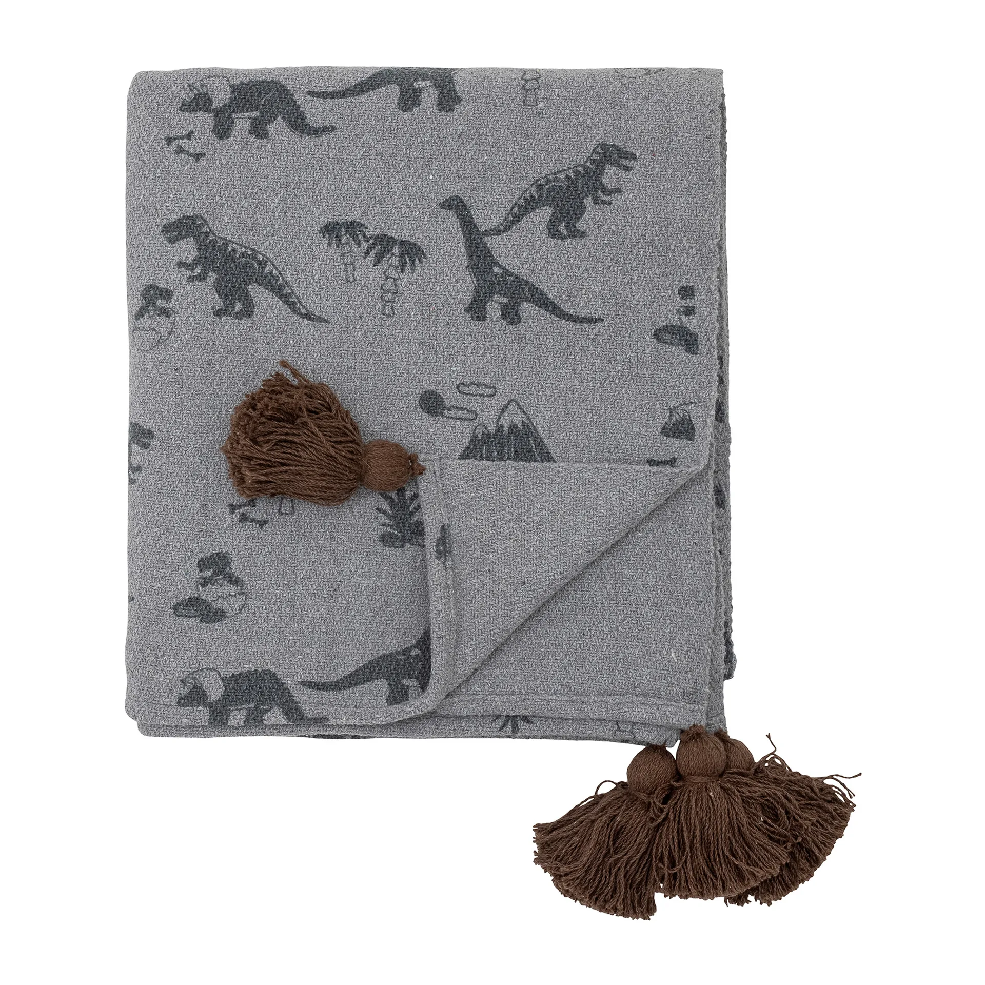 Plaid Bongo 130x160 cm, Bleu Bloomingville