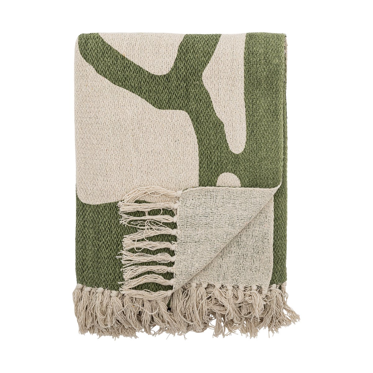 Bloomingville Plaid Dalmine 130x160 cm Vert | Design Scandinave | Plaids & couvertures en laine | Vert