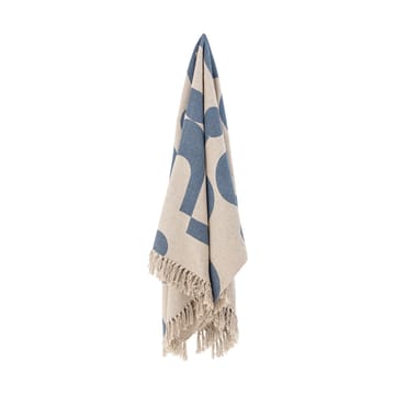 Plaid en coton Agno 130x160 cm - Beige-bleu - Bloomingville