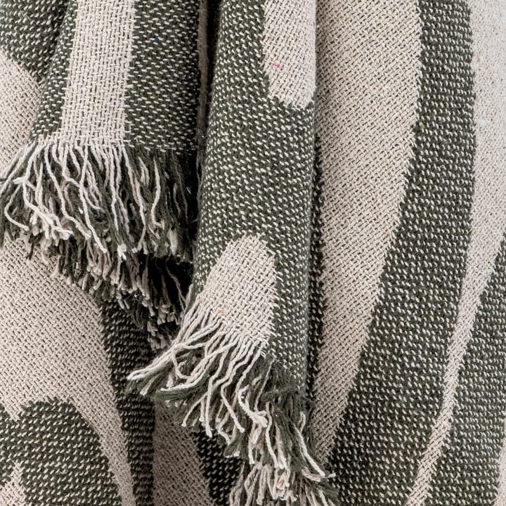 Plaid en coton Alk 130x160 cm, Beige-vert Bloomingville