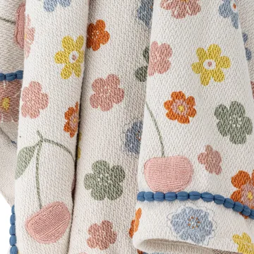 Plaid en coton Cherry 160x130 cm - Rose - Bloomingville