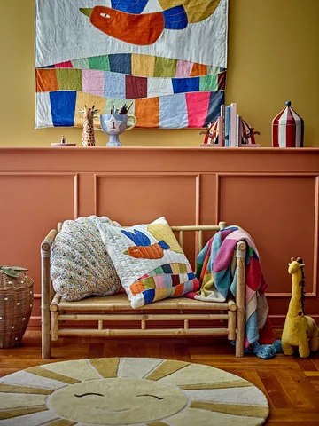 Plaid en coton Colorine 160x130 cm - Bleu - Bloomingville