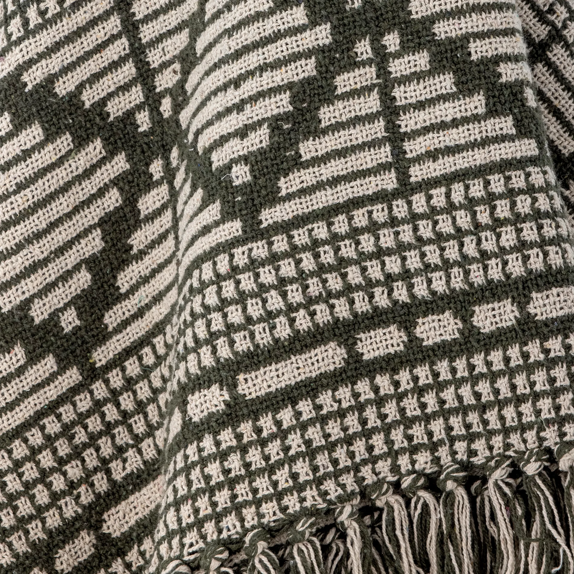 Plaid en coton Gutte 130x160 cm, Vert Bloomingville