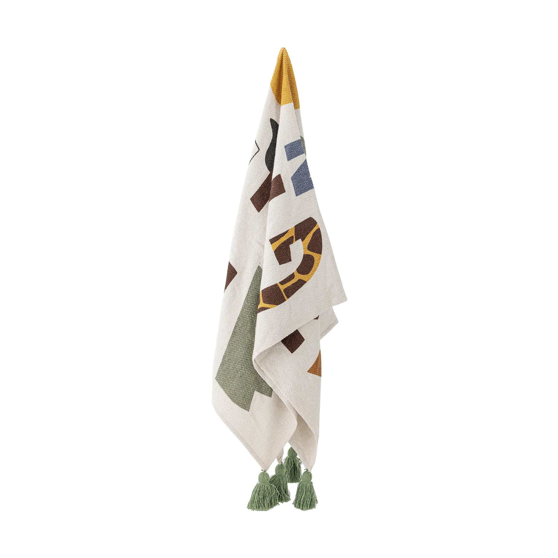 Plaid en coton Memmo 160x130 cm, Naturel Bloomingville