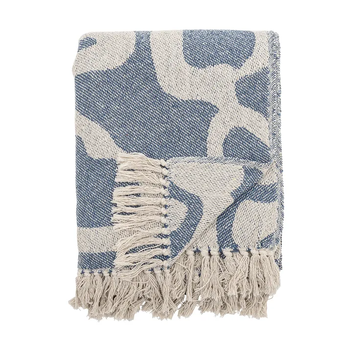 Plaid en coton Salobre 160x130 cm - Bleu - Bloomingville