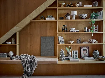 Plaid en coton Salobre 160x130 cm - Noir - Bloomingville