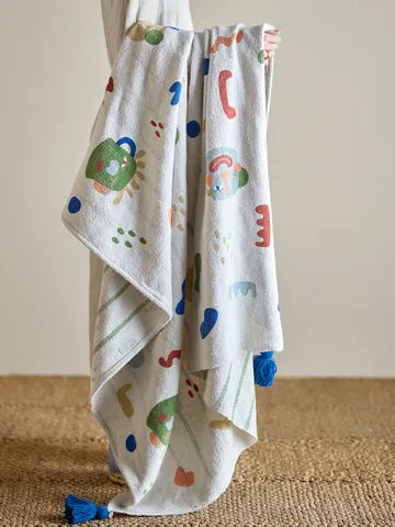 Plaid en coton Sylvie 160x130 cm - Naturel - Bloomingville