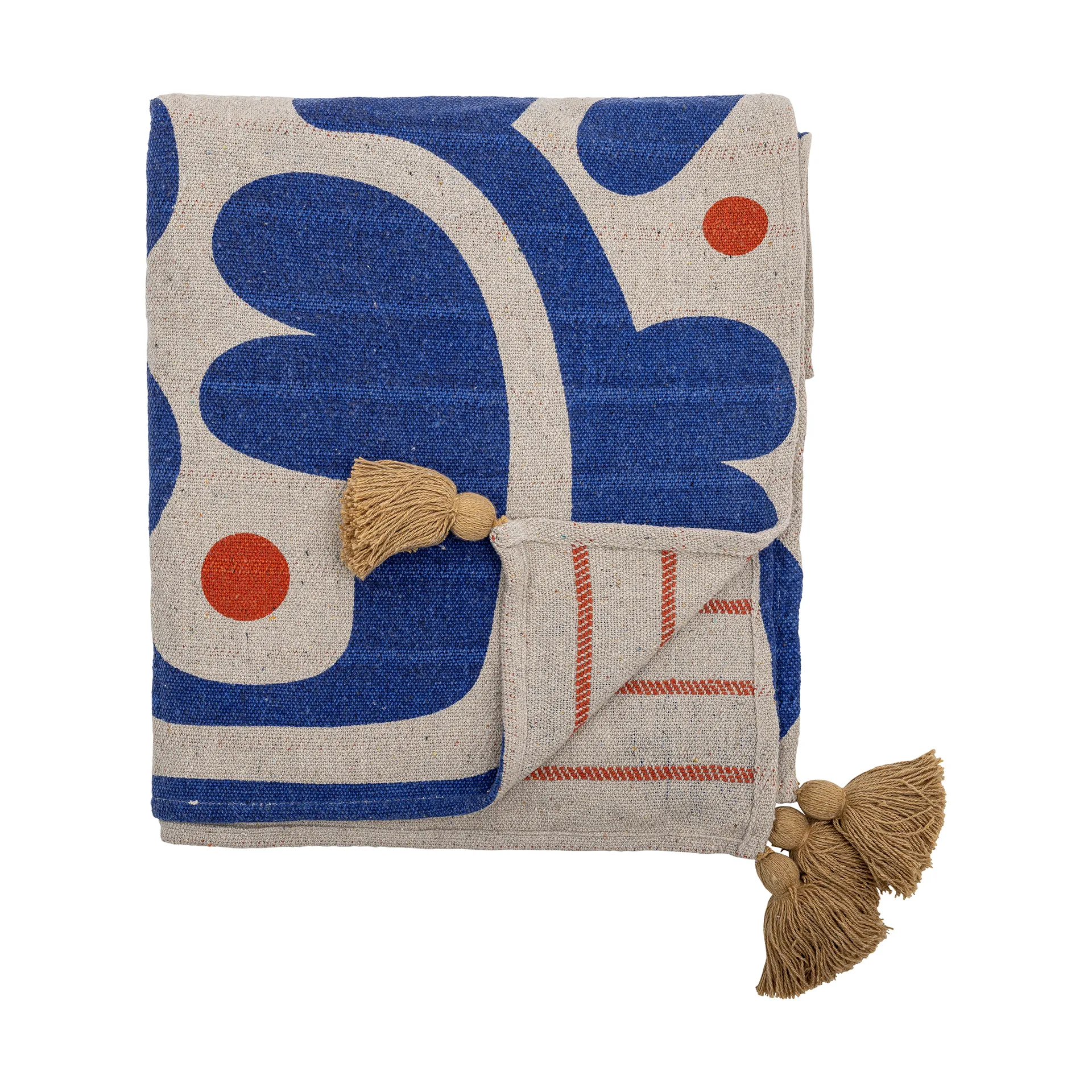 Plaid Eviaya 130x160 cm, Bleu Bloomingville