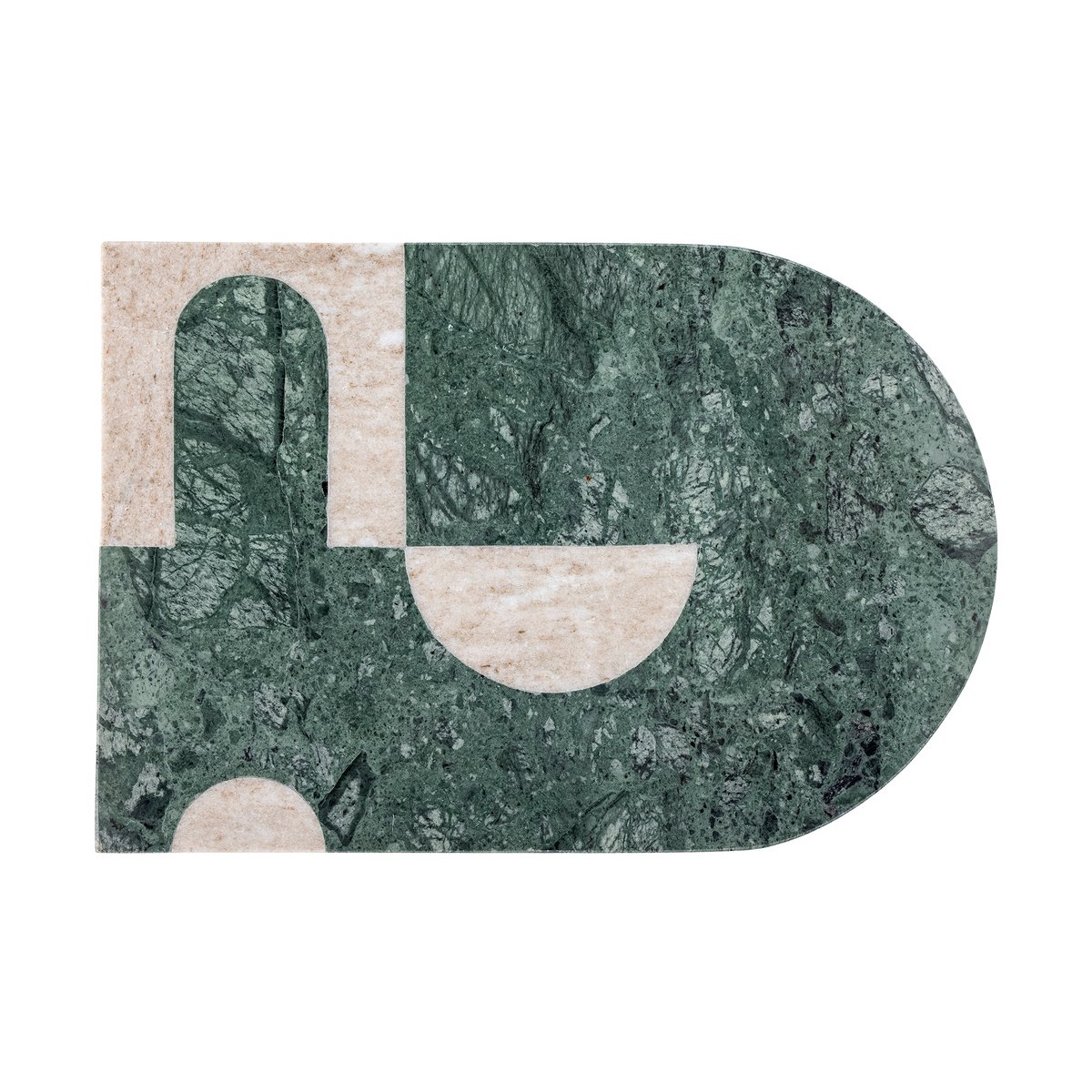 bloomingville planche à découper abrianna 20x30 cm marbre vert et blanc