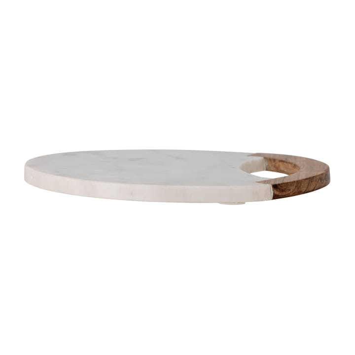Planche à découper avec poignée Daniela Ø30 cm, Marbre blanc-acacia Bloomingville