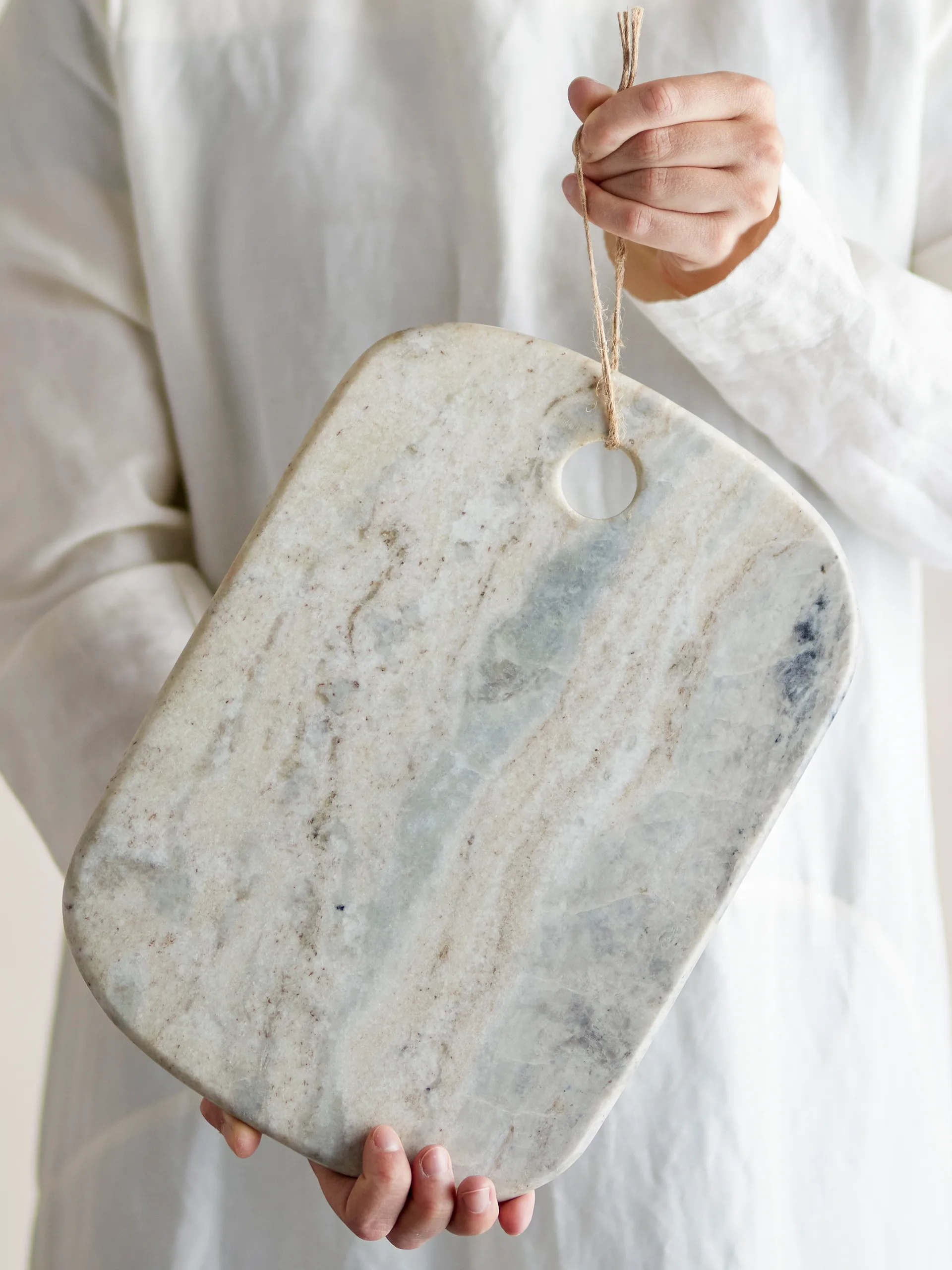 Planche à découper Sibelle en marbre 30,5x22,5 cm, Naturel Bloomingville