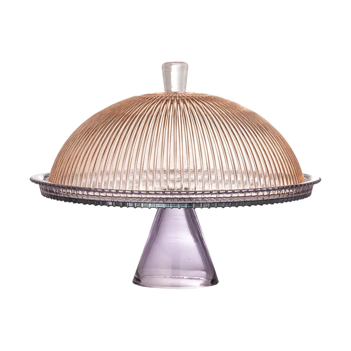 Plat à gâteau à pieds avec couvercle - Multicolore, Ø32 cm - Bloomingville