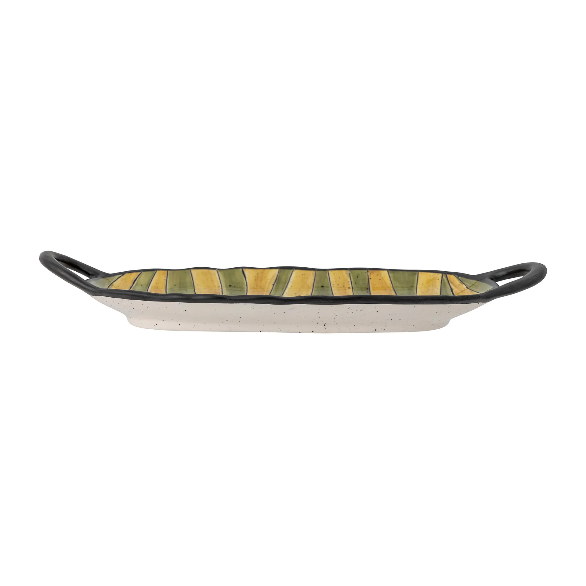 Plat de service Lilie avec poignée 15x32,5 cm, Vert Bloomingville