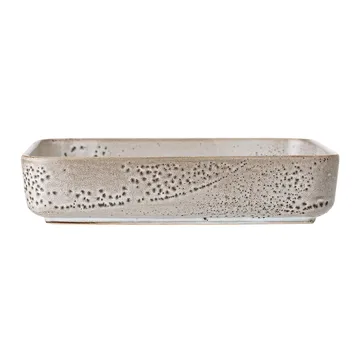 Plat de service Thea grès 25x25 cm - Gris - Bloomingville