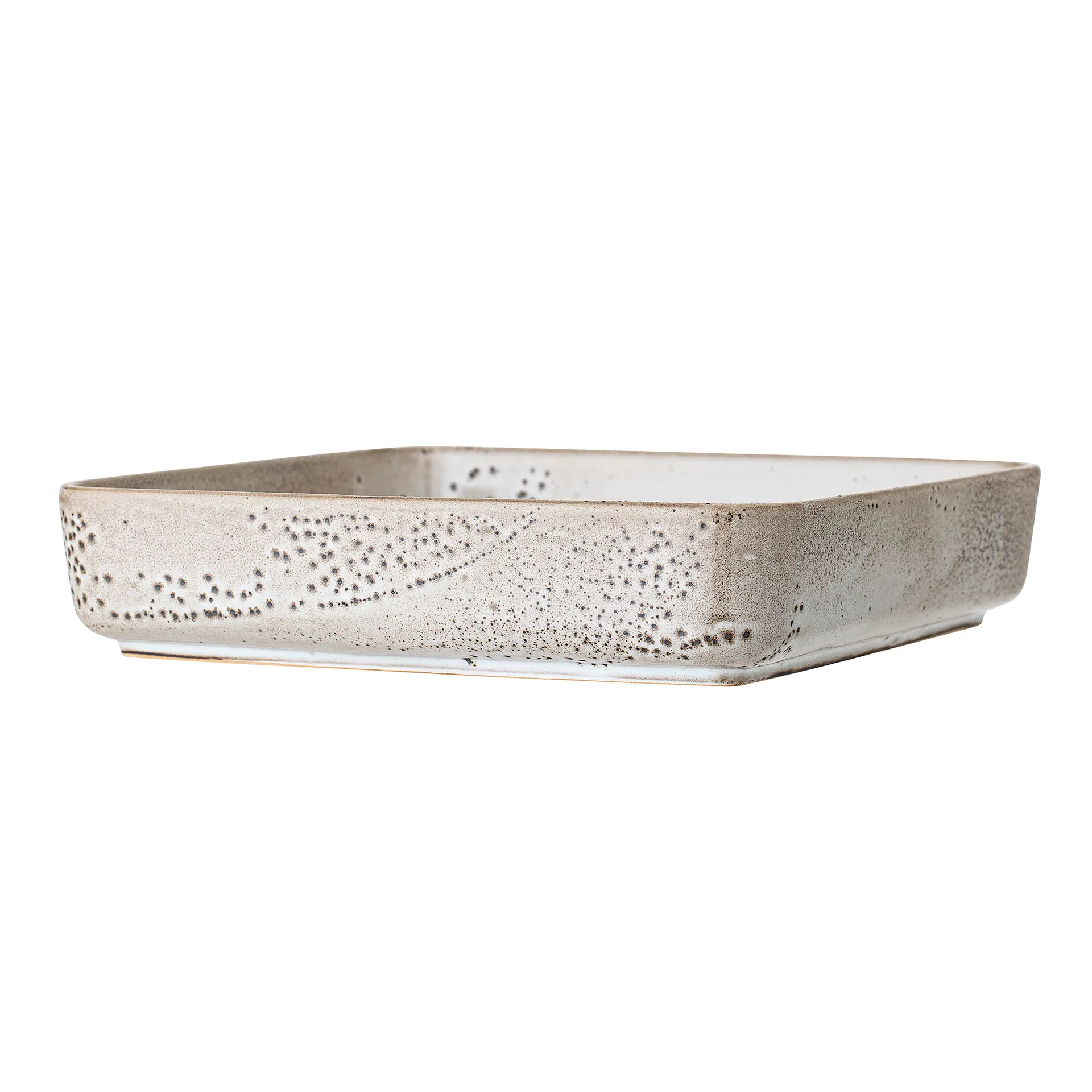 Plat de service Thea grès 25x25 cm, Gris Bloomingville