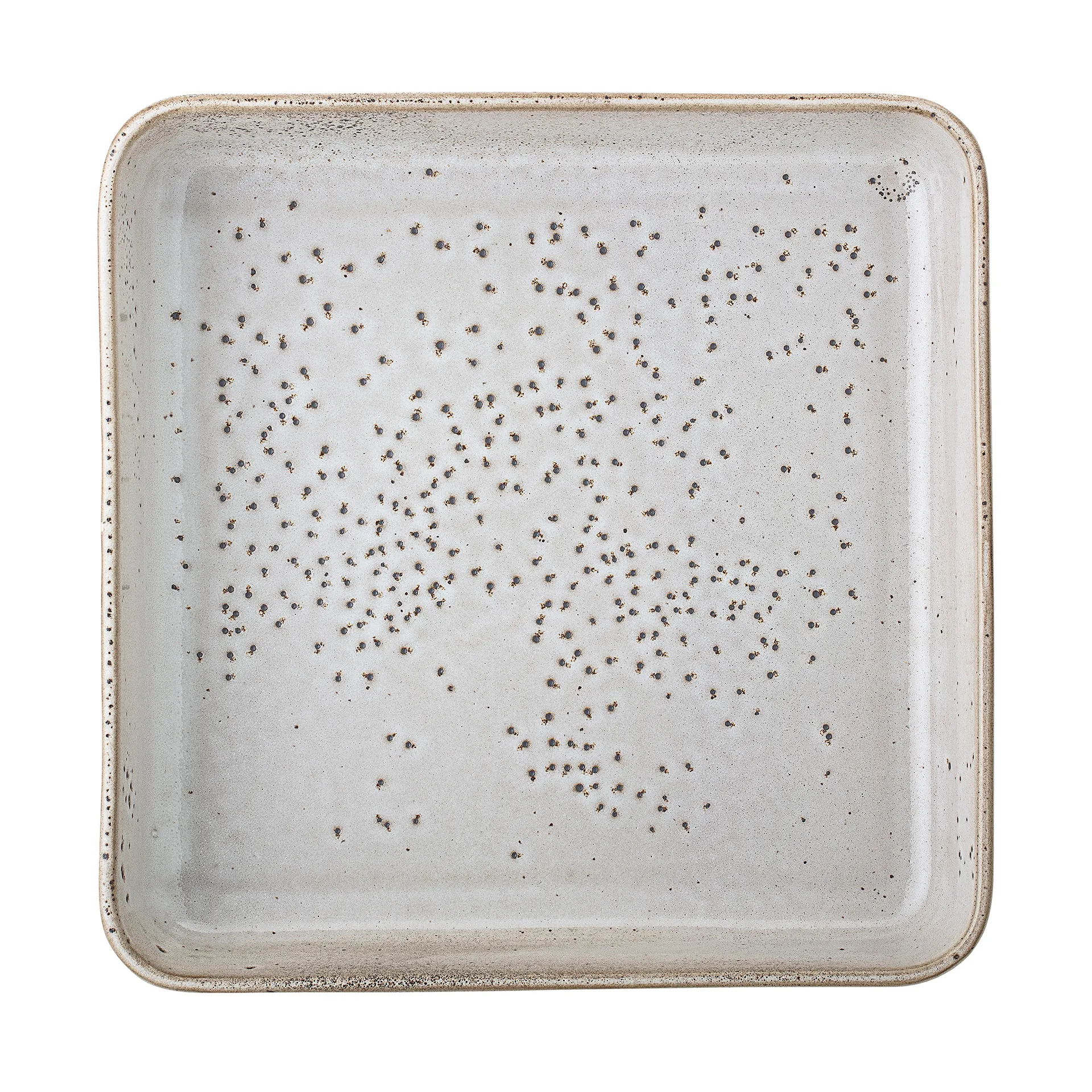 Plat de service Thea grès 25x25 cm, Gris Bloomingville